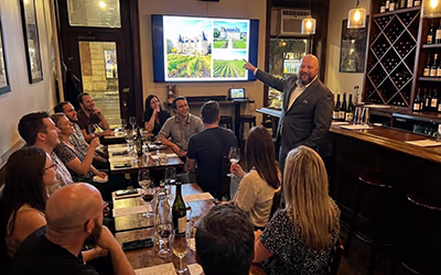 Travel Advisor presenting to a group