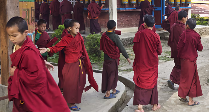 Group of young monks