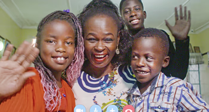 Homestay hosts meeting guests on Zoom