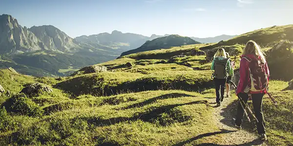 Women hiking in Europe