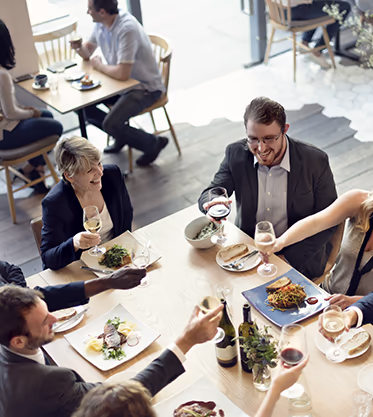 Top employees cheers their winning performance