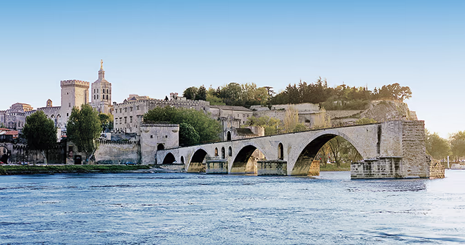 The Pont d'Avignon in Avignon, France. One of the UNESCO World Heritage sites you can see from a luxury river cruise