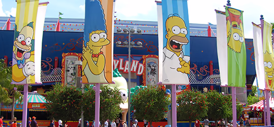 Simpsons Area at Universal Studios