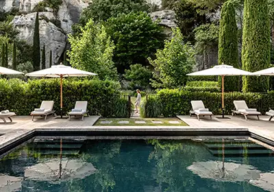 A beautiful cliff-side pool at a Luxury Villa in Provence, France